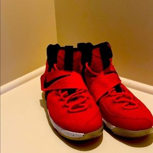 Red LeBron 14s